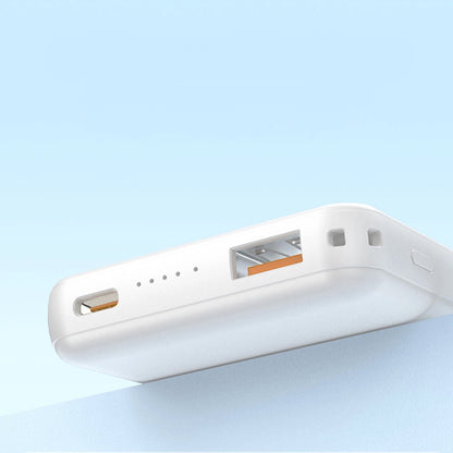 Externer Wireless-Akku Dudao K14S+, 10000mAh, 22.5W, QC + PD + FQI, 1 x QI - 1 x USB-A - 1 x USB-C, Weiß