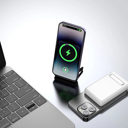 Externer Wireless-Akku Dudao K14S+, 10000mAh, 22.5W, QC + PD + FQI, 1 x QI - 1 x USB-A - 1 x USB-C, Weiß