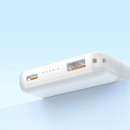 Wireless Externe Batterie Dudao K14S, 5000mAh, 20W, QC + PD + FQI, 1 x QI - 1 x USB-A - 1 x USB-C, Weiß