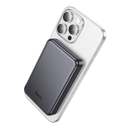 Wireless External Battery HOCO J160, 5000mAh, 10W, 1 x QI - 1 x USB-C, Gray