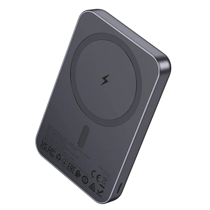 Wireless External Battery HOCO J160, 5000mAh, 10W, 1 x QI - 1 x USB-C, Gray