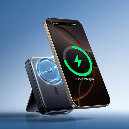 Externer Wireless-Akku Joyroom JR-PBM11, 10000mAh, 22.5W, QC + PD + FQI, 1 x QI - 1 x USB-A - 1 x USB-C, Schwarz