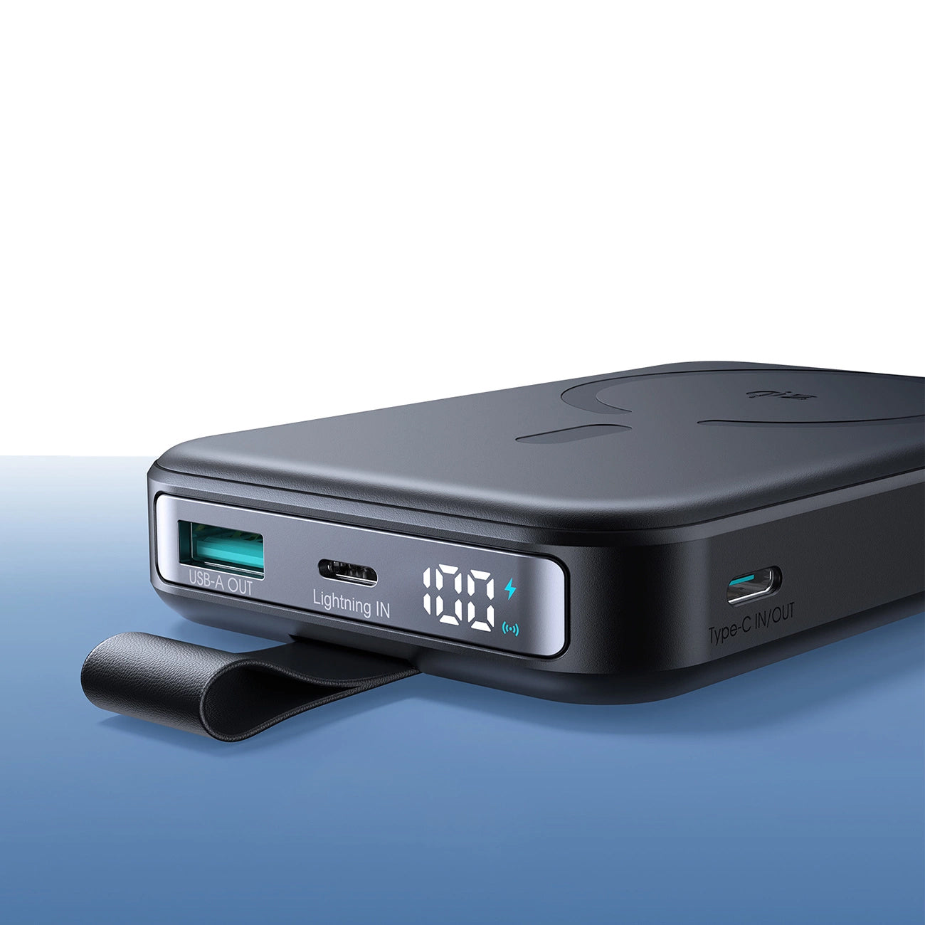 Externer Wireless-Akku Joyroom JR-PBM11, 10000mAh, 22.5W, QC + PD + FQI, 1 x QI - 1 x USB-A - 1 x USB-C, Schwarz