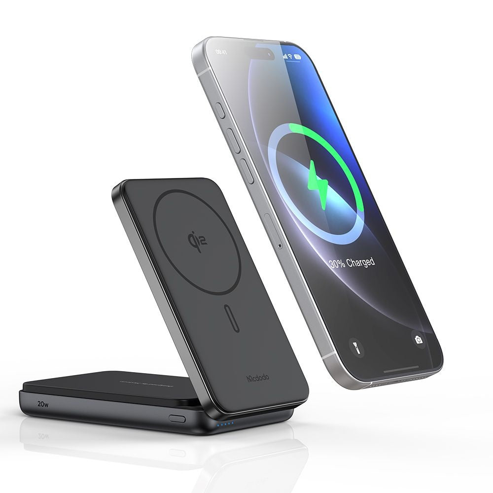 Externer Wireless-Akku McDodo MC-6310 2in1, 10000mAh, 20W, PD + FQI, 1 x USB-C, Schwarz