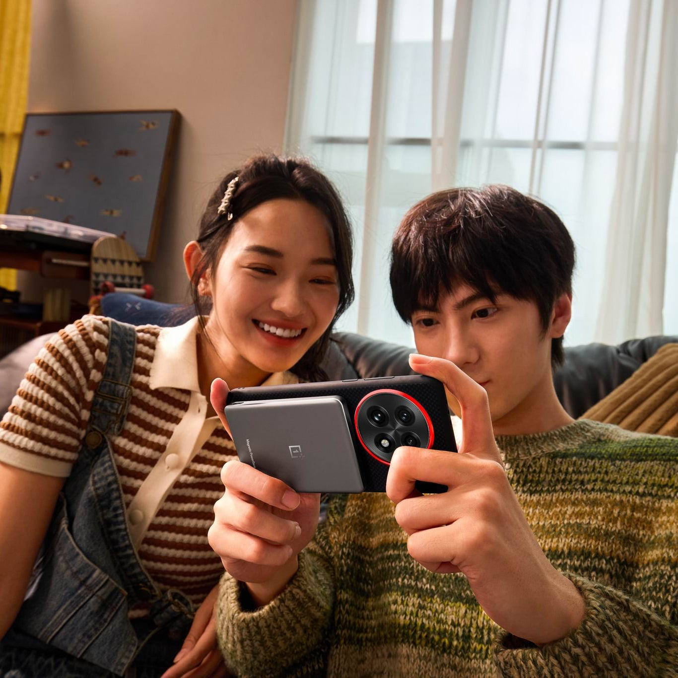 Externer Wireless-Akku OnePlus Slim Magnetic, 5000mAh, 10W, FQI, 1 x USB-C, Grau