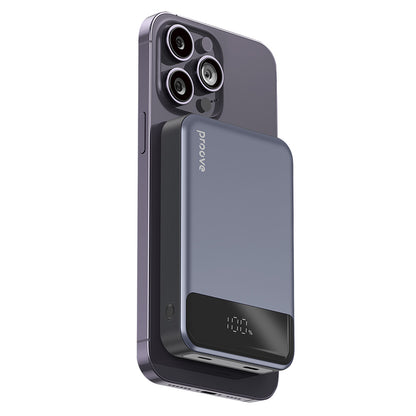 Externer Wireless Akku Proove Hoodman, 10000mAh, 20W, PD + FQI, 1 x QI - 1 x USB-C, Grau PBH120010003
