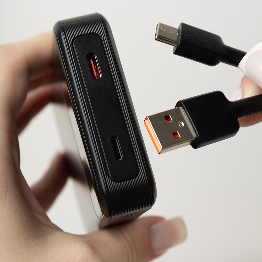 Externer Wireless-Akku Proove Hoodman, 10000mAh, 20W, PD + FQI, 1 x QI - 1 x USB-C, Schwarz PBH120010001