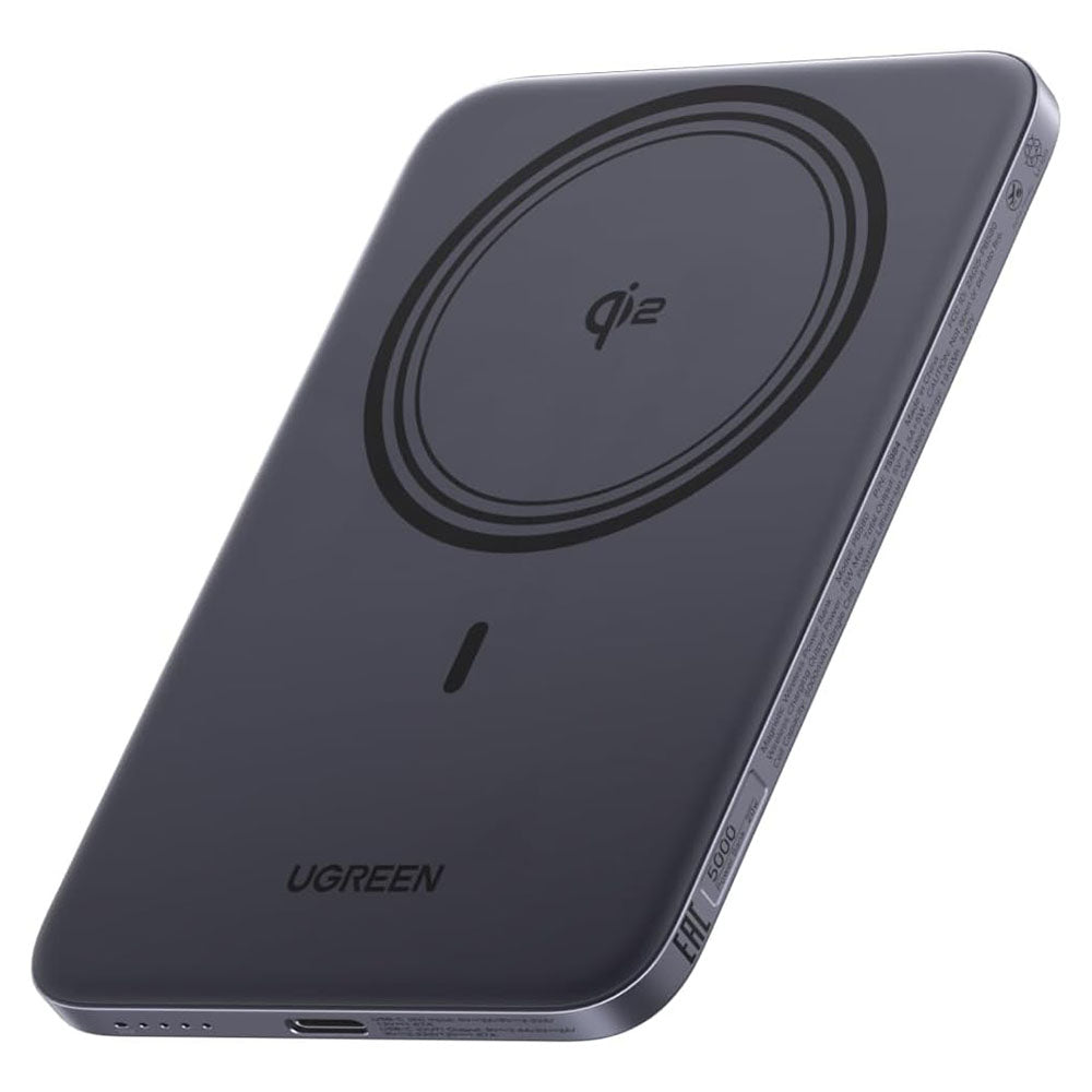 Wireless Externe Batterie UGREEN PB580 (75984B), 5000mAh, 15W, PD + FQI, 1 x QI - 1 x USB-C, Grau