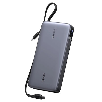 Externer Akku UGREEN PB726 (55995B), 25000mAh, 165W, QC + PD, 1 x USB-A - 3 x USB-C, Grau