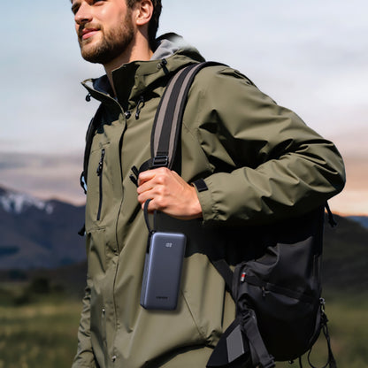 Externer Akku UGREEN PB536 (55988B), 20000mAh, 45W, QC + PD, 1 x USB-A - 2 x USB-C, Grau