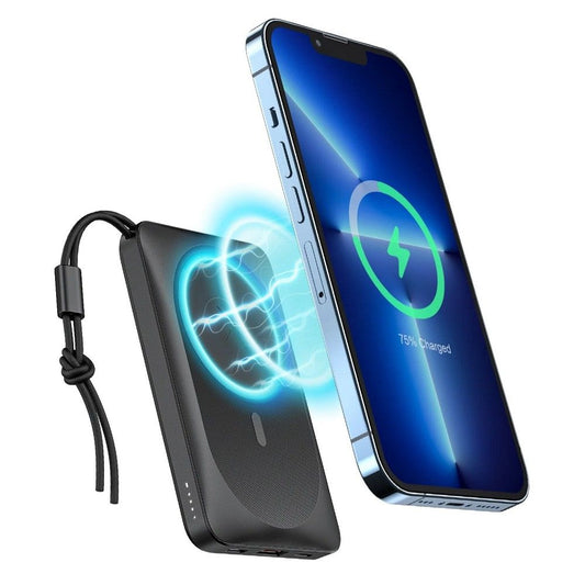 Externer Wireless-Akku Veger VP1151 / W1151, 10000mAh, 22.5W, QC + PD + FQI, 1 x QI - 1 x USB-A - 1 x USB-C, Schwarz