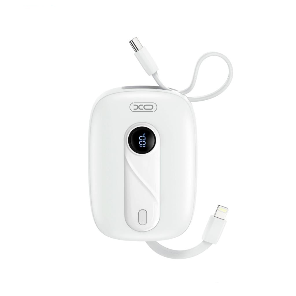 Externer Akku XO Design PR246, 10000mAh, 22.5W, PD, 1 x Lightning - 2 x USB-C, Weiß