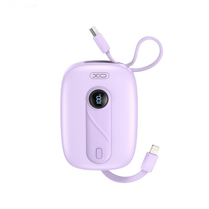 Externer Akku XO Design PR246, 10000mAh, 22.5W, PD, 1 x Lightning - 2 x USB-C, Lila