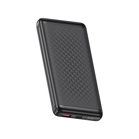 Externe Batterie XO Design PB308, 10000mAh, 22,5W, QC + PD, 1 x USB-A - 1 x USB-C, Schwarz