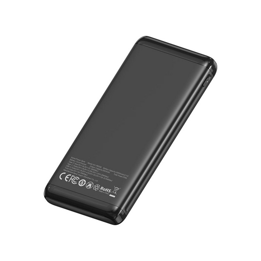 Externe Batterie XO Design PB308, 10000mAh, 22,5W, QC + PD, 1 x USB-A - 1 x USB-C, Schwarz