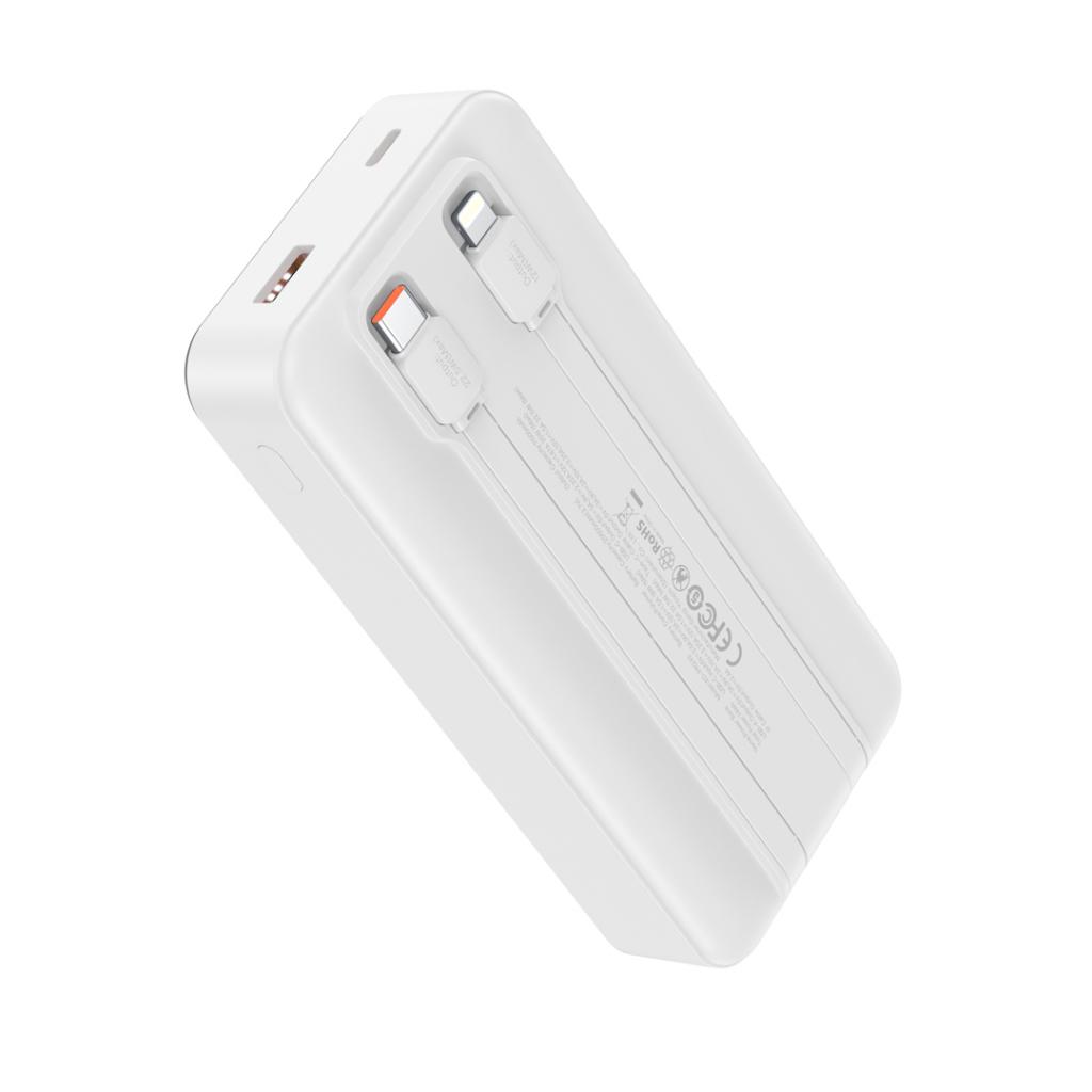 Externer Akku XO Design PR249, 20000mAh, 22.5W, QC + PD, 1 x Lightning - 1 x USB-A - 2 x USB-C, Weiß