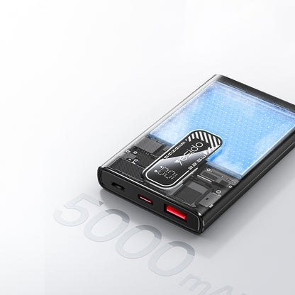 Externer Akku Yesido YP92, 5000mAh, 22.5W, QC + PD, 1 x USB-A - 1 x USB-C, Schwarz
