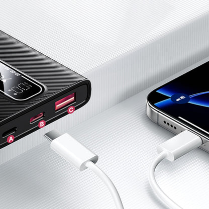 Externer Akku Yesido YP92, 5000mAh, 22.5W, QC + PD, 1 x USB-A - 1 x USB-C, Schwarz