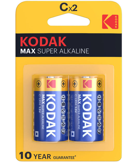 Kodak Max Alkaline Batterie, LR14 Set 2 Stück