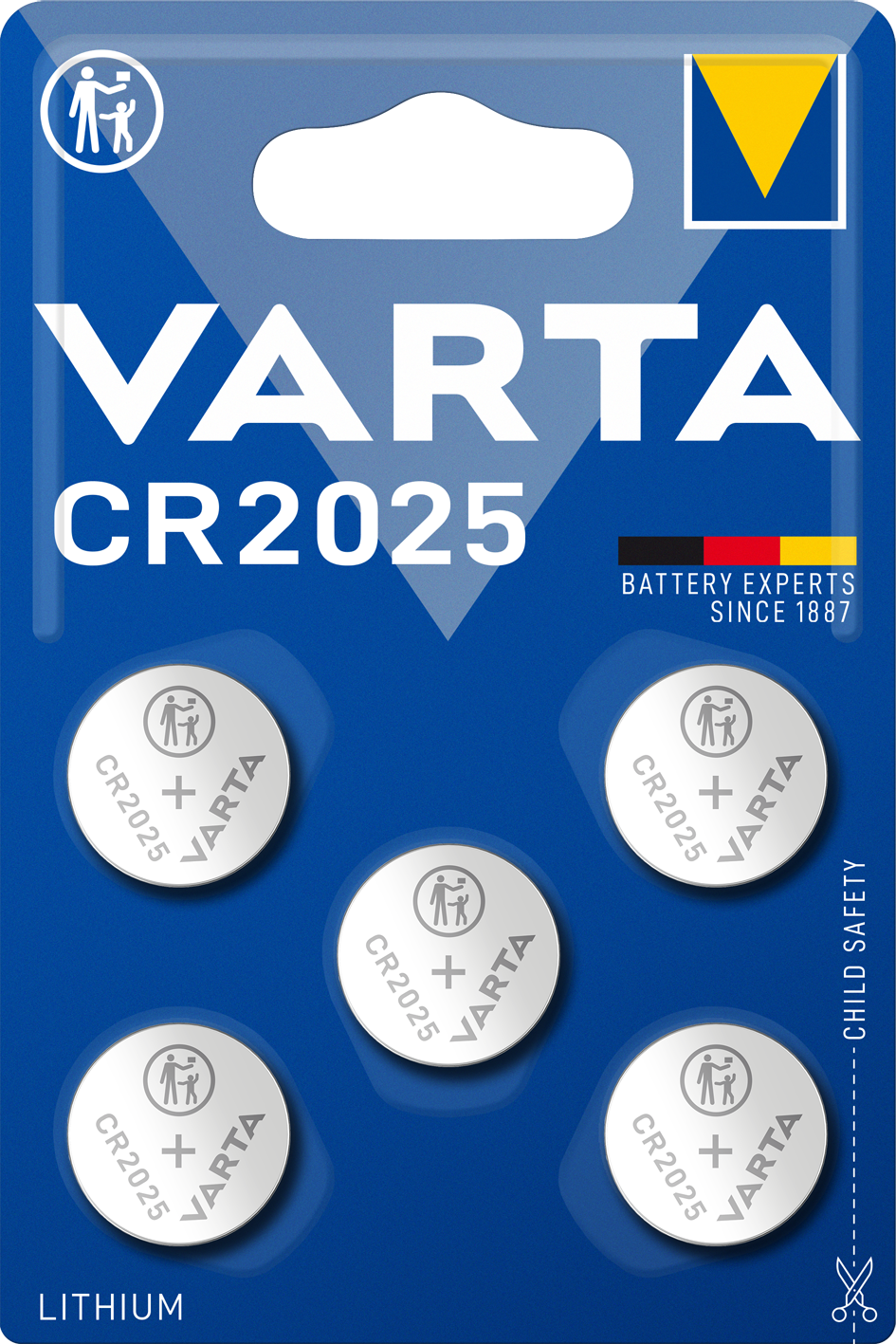 Varta-Batterie, CR2025, Set à 5 Stück