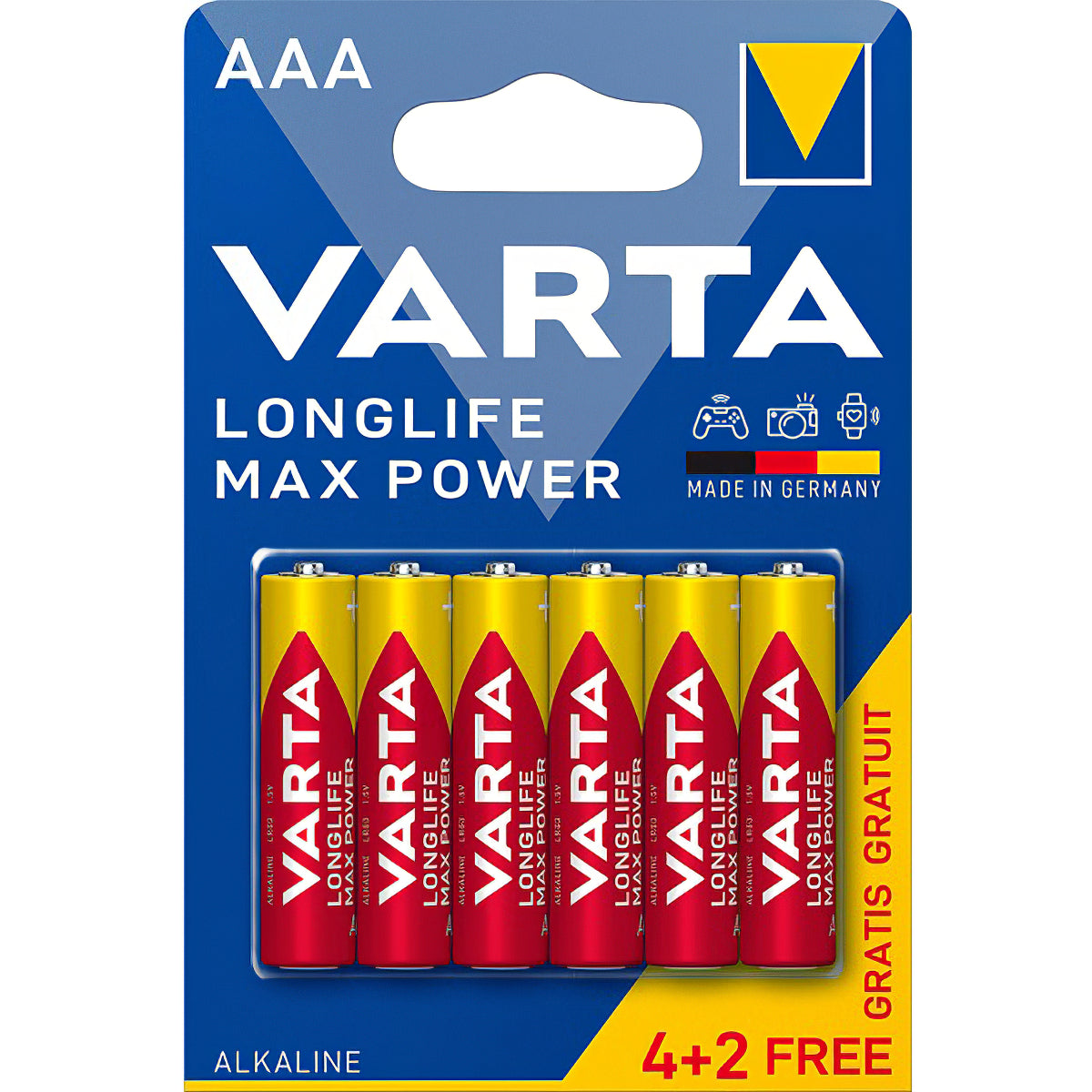 Batterie Varta Longlife Max Power 4703, AAA / LR3, Set à 6 Stück