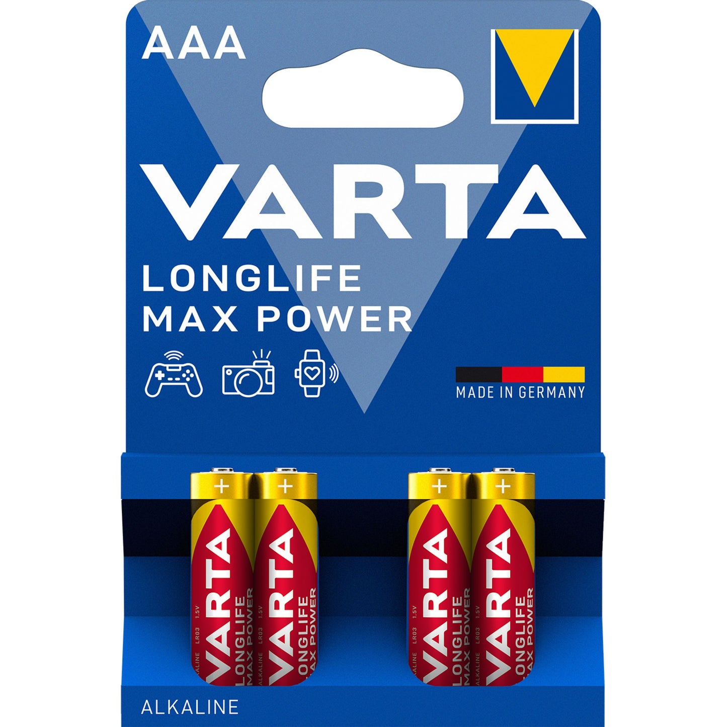 Batterie Varta Longlife Max Power 4703, AAA / LR3, Set à 4 Stück 04703101404