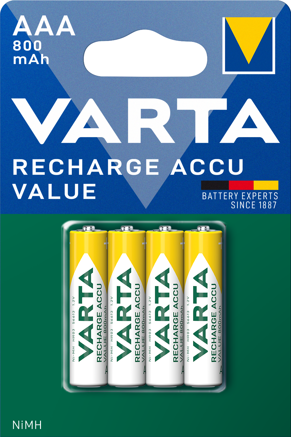 Varta Professional Akku, AAA/LR3, 800 mAh, Set à 4 Stück