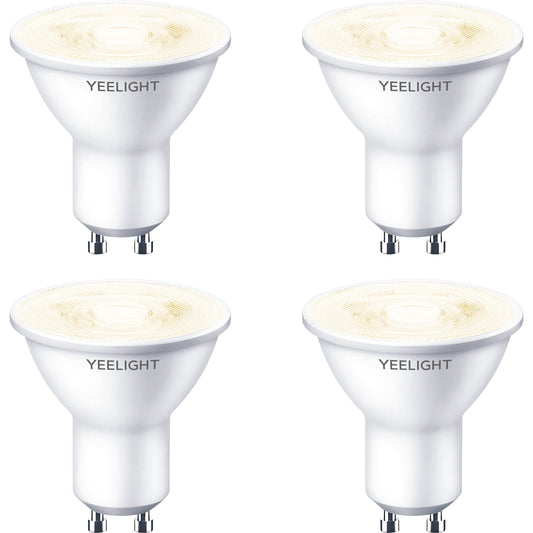 LED-Glühbirne Yeelight W1, WLAN, GU10, 4,8 W, 2700 K, 350 lm, 4er-Set, Weiß YLDP004