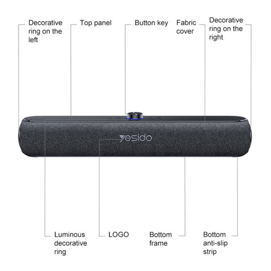 Bluetooth-Lautsprecher Yesido YSW42, 20W, Schwarz