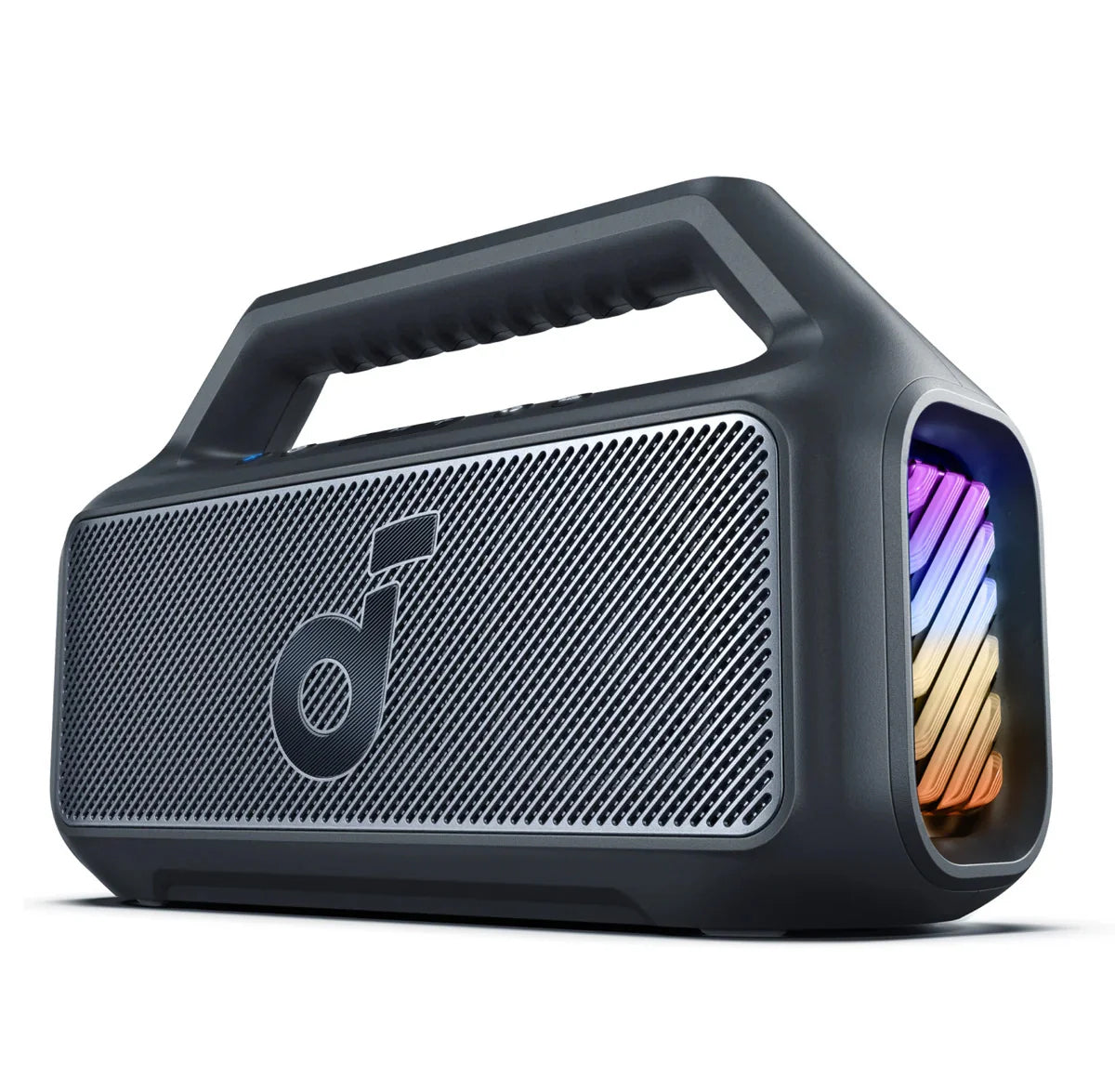 Anker SoundCore Boom 2 Tragbarer Bluetooth-Lautsprecher, 80 W, RGB, wasserdicht, Schwarz A3138011 