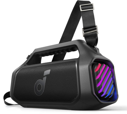 Tragbarer Bluetooth-Lautsprecher Anker SoundCore Boom 2 Plus Neue Version, 140W, TWS, RGB, Wasserdicht, Schwarz A3134012