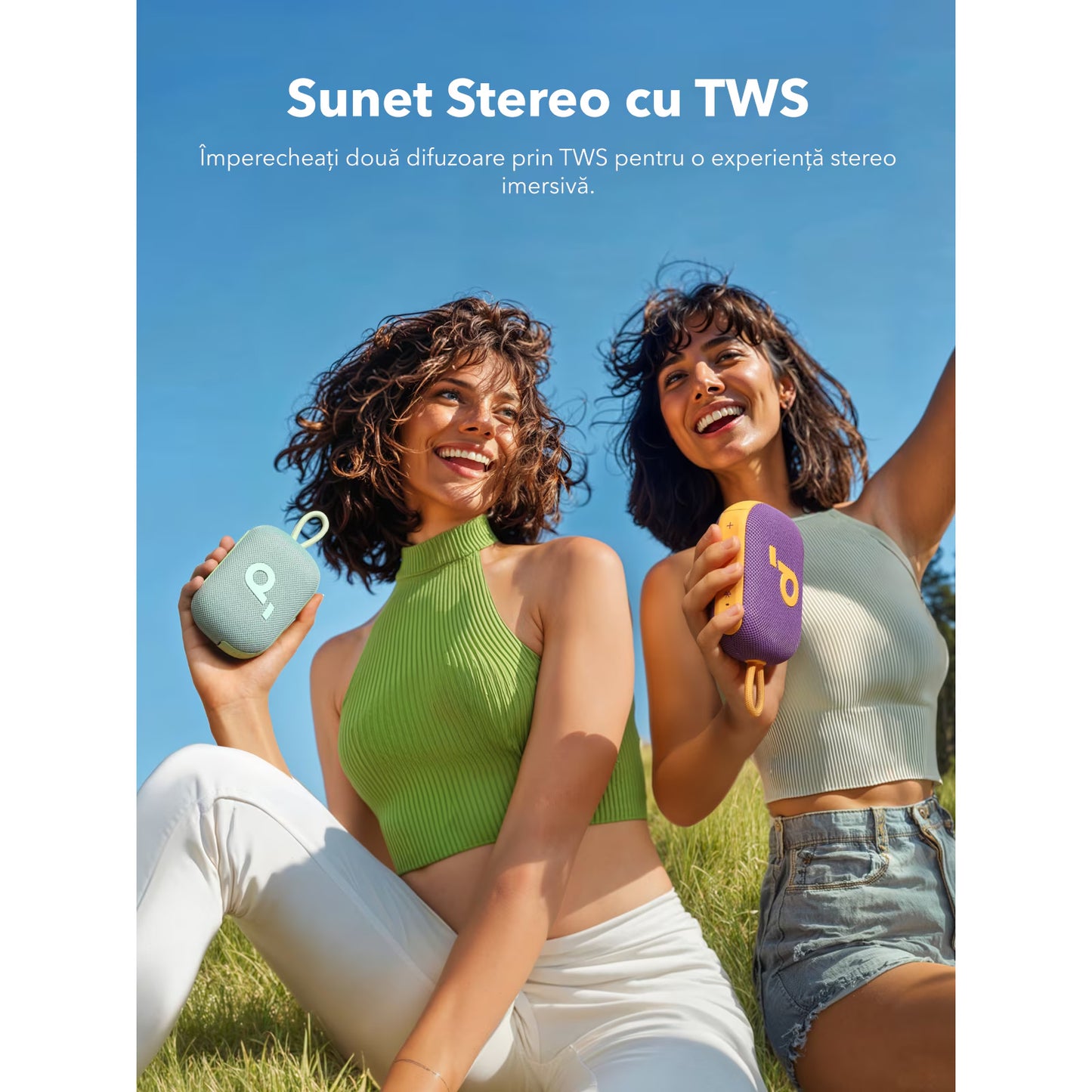 Tragbarer Bluetooth-Lautsprecher Anker SoundCore Select 4 Go, 5W, TWS, wasserdicht, grün A31X1061