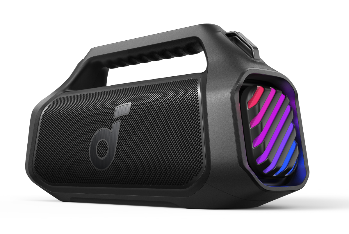 Tragbarer Bluetooth-Lautsprecher Anker SoundCore Boom 2 Plus Neue Version, 140W, TWS, RGB, Wasserdicht, Schwarz A3134012