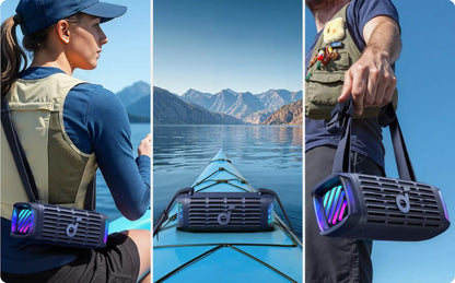 Anker SoundCore Boom 3i Portable Bluetooth Speaker, 50W, RGB, Waterproof, Blue D5100030