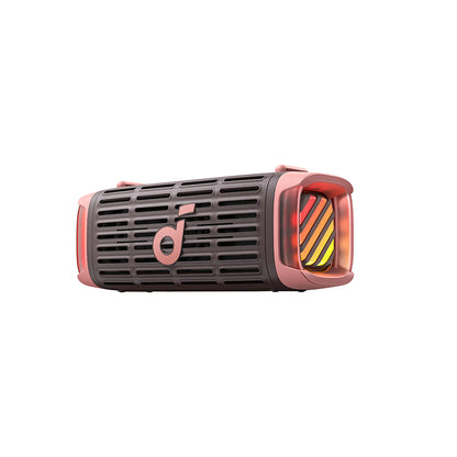 Tragbarer Bluetooth-Lautsprecher Anker SoundCore Boom 3i, 50W, RGB, wasserdicht, Braun Rosa D5100080