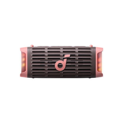 Tragbarer Bluetooth-Lautsprecher Anker SoundCore Boom 3i, 50W, RGB, wasserdicht, Braun Rosa D5100080