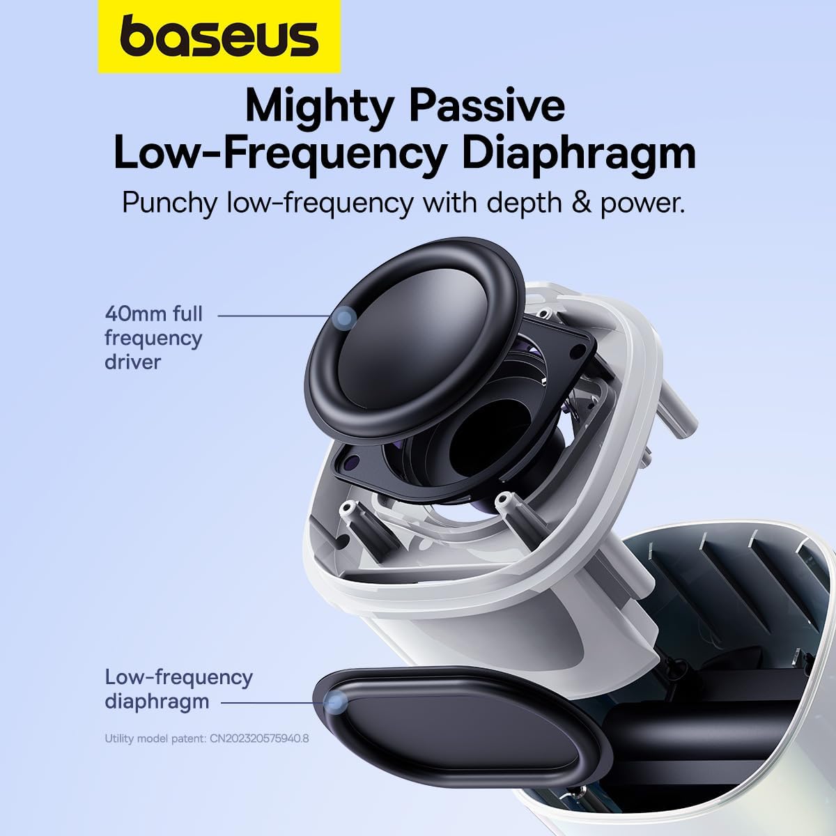 Bluetooth-Lautsprecher Baseus AeQur V2, Weiß A20050500211-00