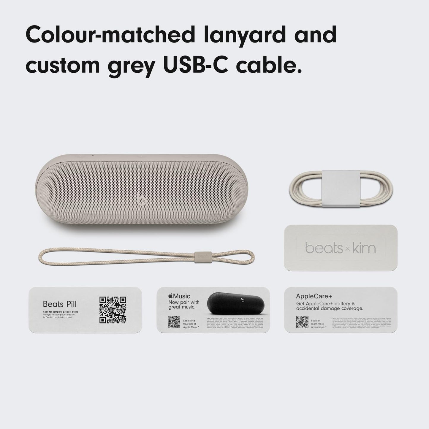 Tragbarer Bluetooth-Lautsprecher Beats Pill Kim Kardashian Edition, Grau MAX24ZM/A