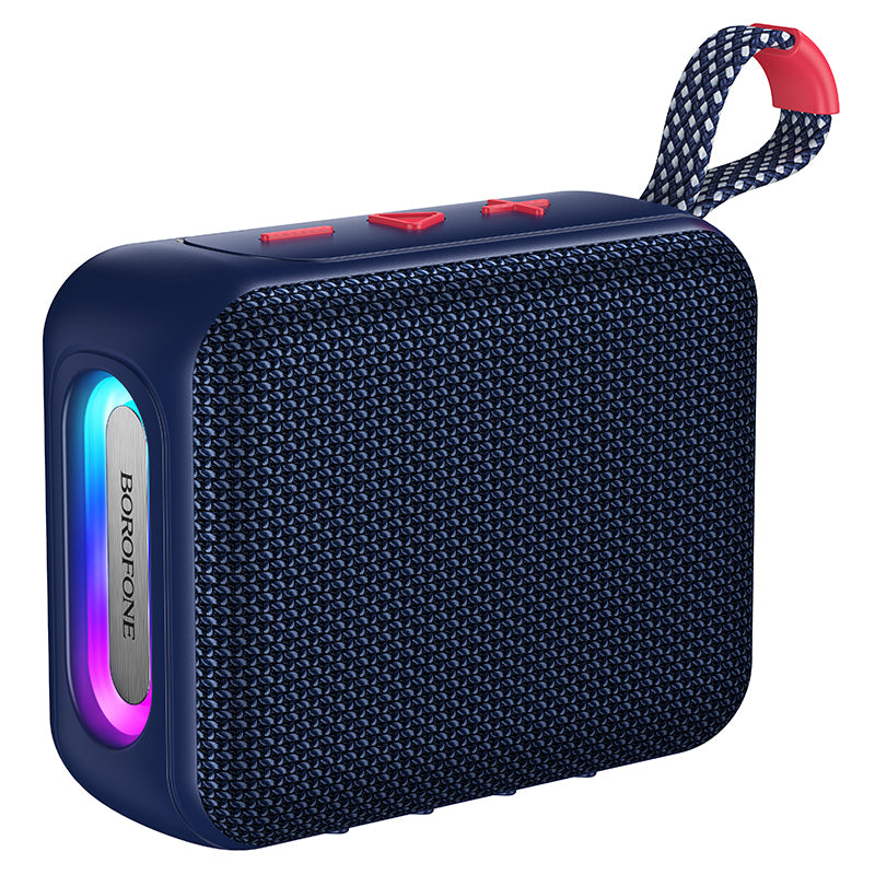Borofone BR106 Felicitous tragbarer Bluetooth-Lautsprecher, 8 W, TWS, RGB, Marineblau