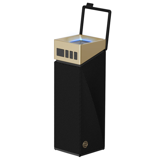 Tragbarer Bluetooth-Lautsprecher Bugani Brief TT, 60W, RGB, wasserdicht, Schwarz-Gold