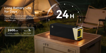 Tragbarer Bluetooth-Lautsprecher Bugani Brief TT, 60W, RGB, wasserdicht, Schwarz-Gold