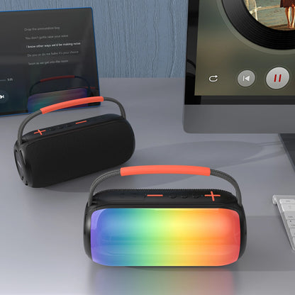 Tragbarer Bluetooth-Lautsprecher Dudao Y21, 2 x 5W, TWS, RGB, Schwarz