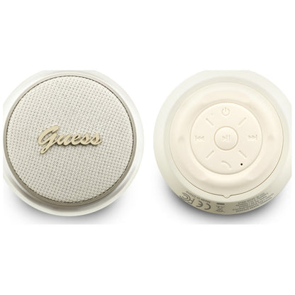 Tragbarer Bluetooth-Lautsprecher Guess Script Metall-Logo, 5W, TWS, Gold