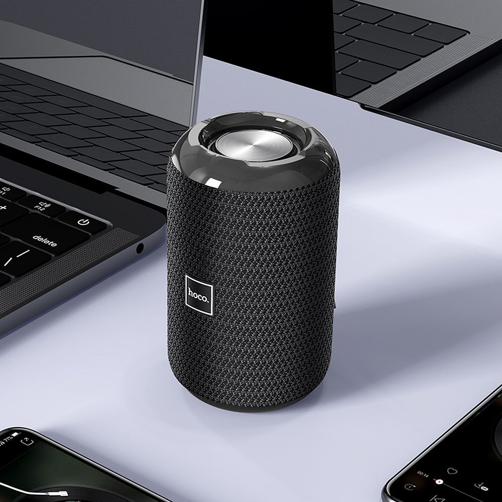 Tragbarer Bluetooth-Lautsprecher HOCO HC1, 5W, TWS, wasserdicht, Schwarz