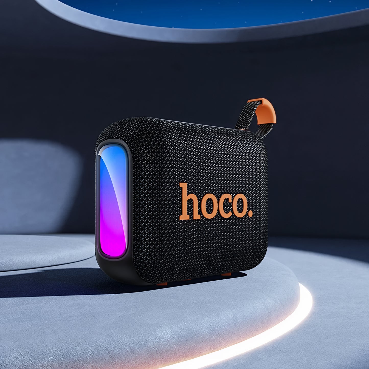 Tragbarer Bluetooth-Lautsprecher HOCO HC31, 10W, TWS, RGB, wasserdicht, Schwarz
