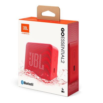 Tragbarer Bluetooth-Lautsprecher JBL Go Essential 2, 3.1W, Pro Sound, wasserdicht, Rot JBLGOES2REDCN