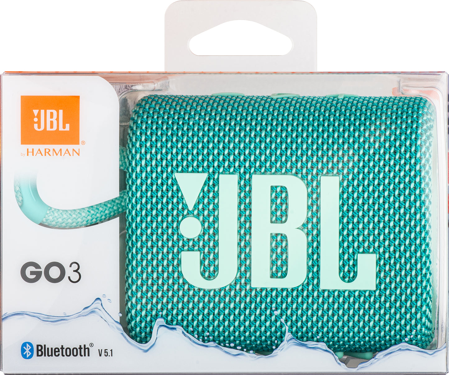 Tragbarer Bluetooth-Lautsprecher JBL GO 3, 4,2 W, Pro Sound, wasserdicht, Türkis JBLGO3TEAL 