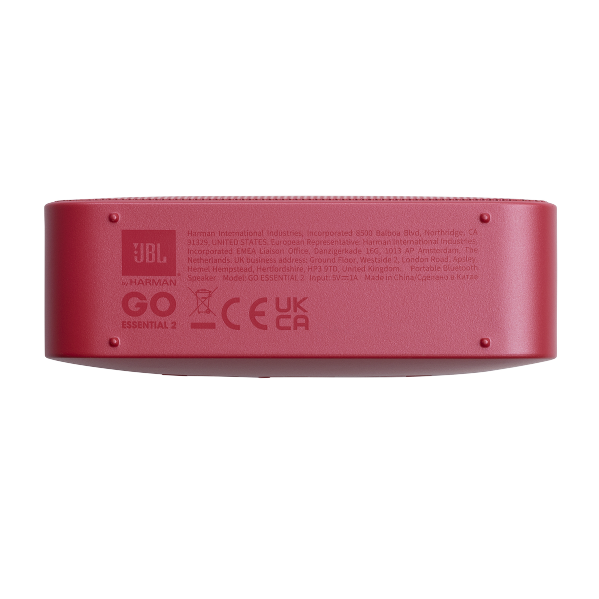 Tragbarer Bluetooth-Lautsprecher JBL Go Essential 2, 3.1W, Pro Sound, wasserdicht, Rot JBLGOES2REDCN