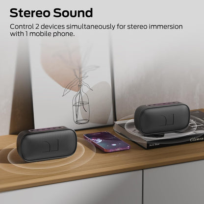 Portable Bluetooth Speaker Monster S150, 14W, TWS, RGB, Waterproof, Black