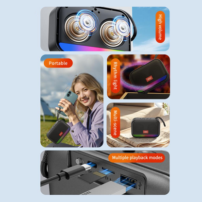 Tragbarer Bluetooth-Lautsprecher XO Design F66, 5W, RGB, Schwarz